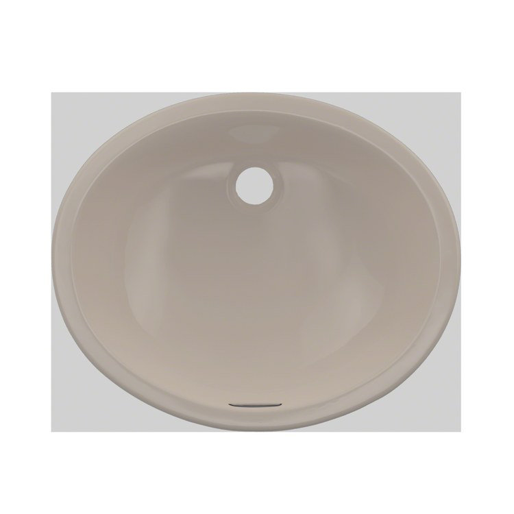 Lavabo de salle de bain ovale encastré TOTO® Rendezvous® avec CEFIONTECT, os, Os