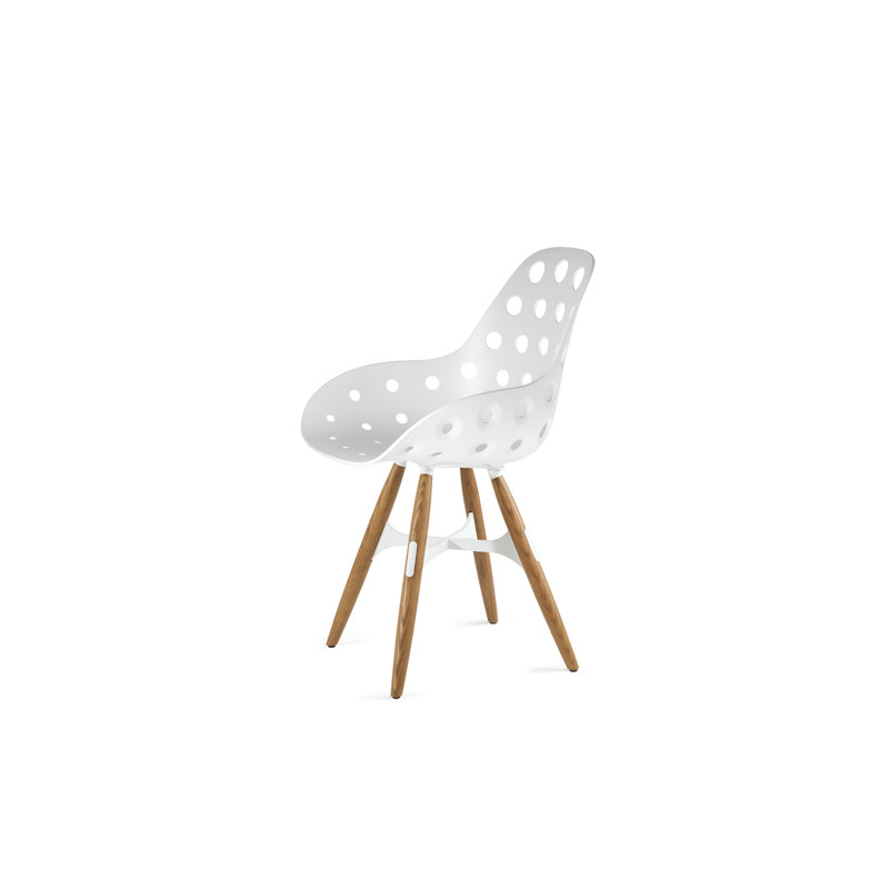 Fauteuil Gallatin, Blanc / Naturel