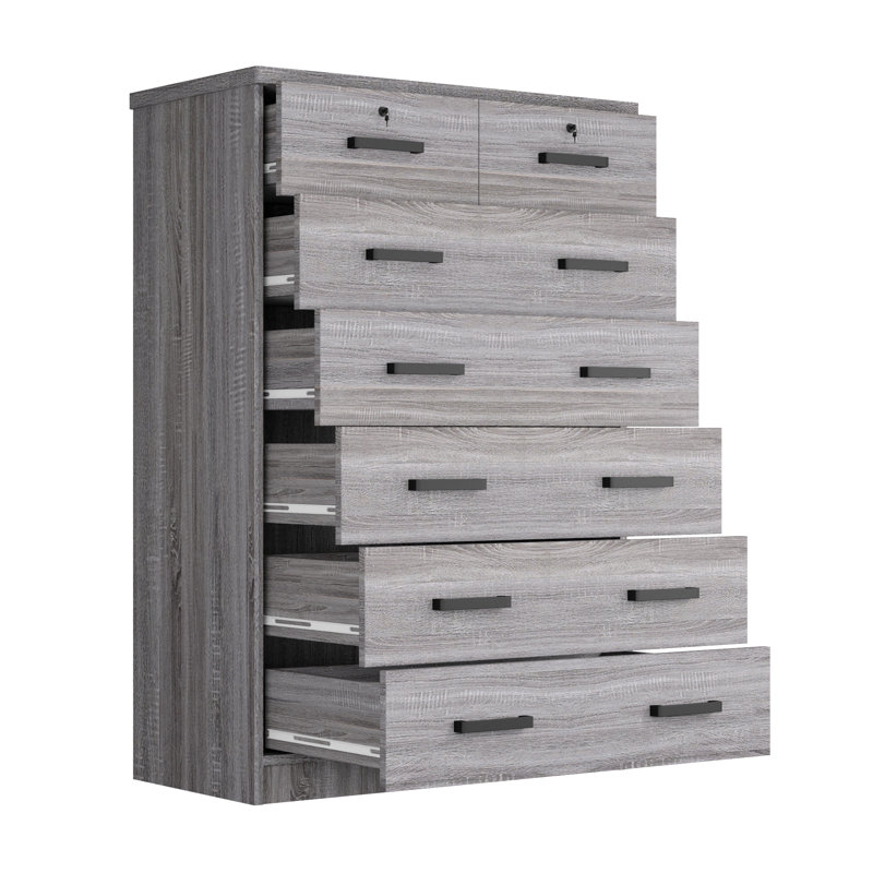 31.5 " W 7 - Drawer Dresser, Gray