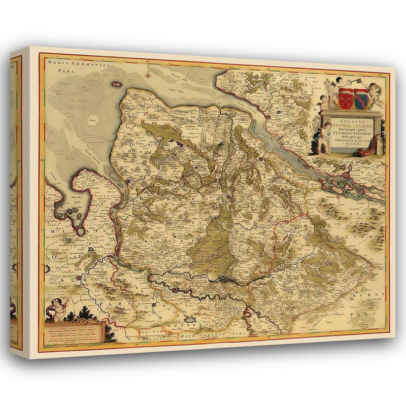 Trent Austin Design®, art sur toile tendue De Wit Gallery: Bremen Verden Duchies, Allemagne, De Wit 1688, H 36 po x l 41 po