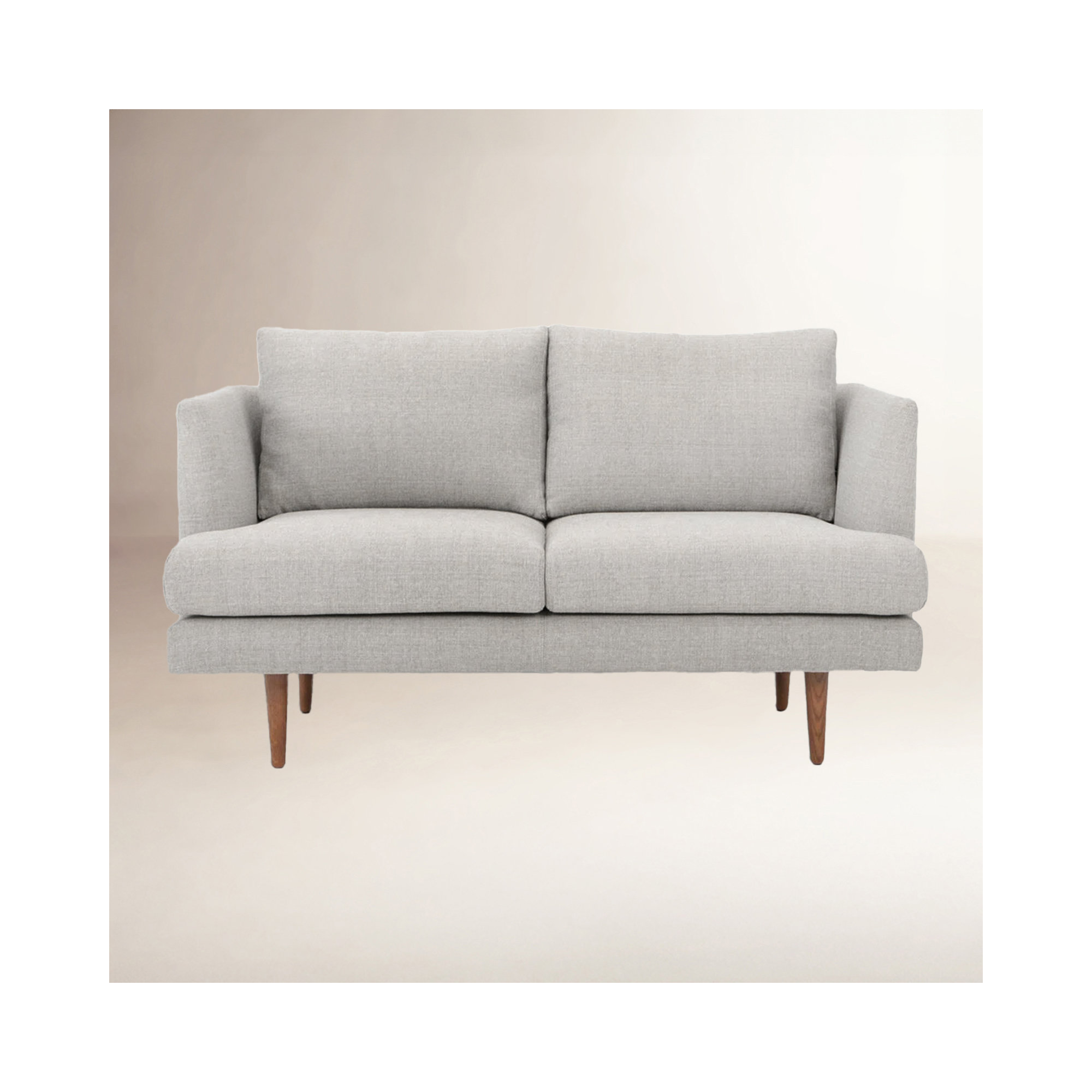 Miller 56" Upholstered Loveseat,  Light Gray
