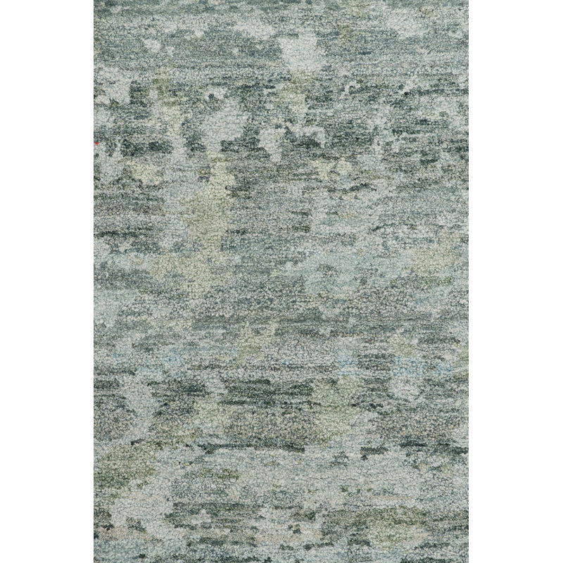 Rug & Kilim’S Contemporary Rug In Gray And Blue With Abstract Patterns, Rectangle 9' x 12'