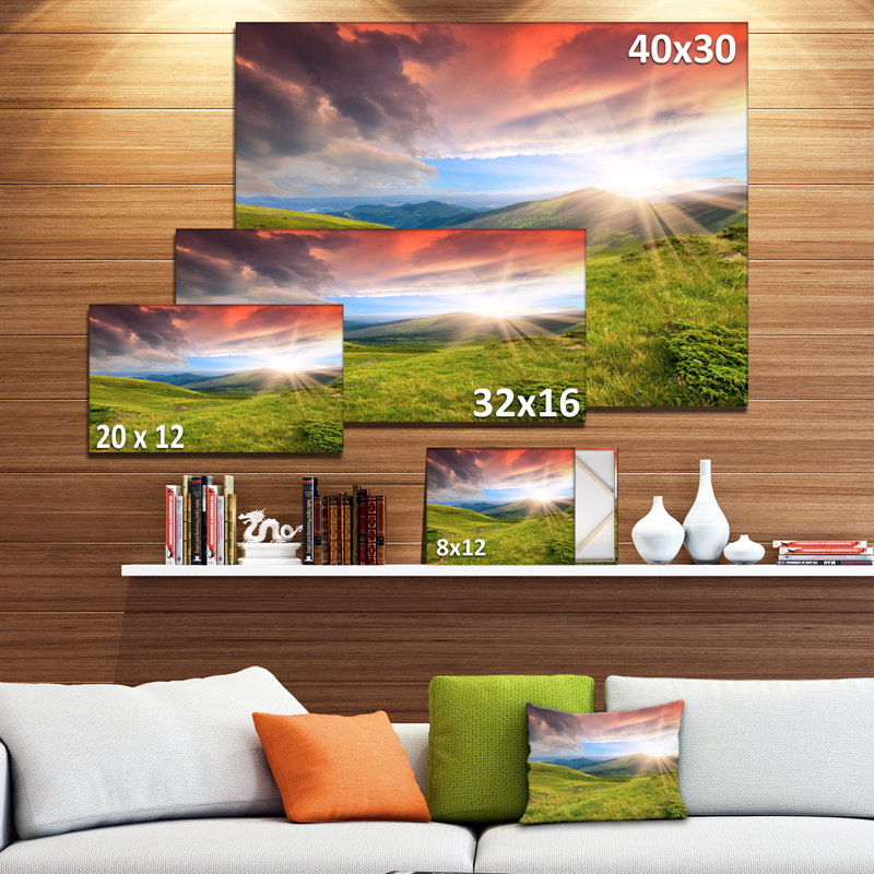 «Green Summer in Car Pathians», impression sur toile tendue, H 16 po x l 32 po x P 1 po