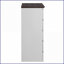 Commode de rangement moderne à 5 tiroirs pour commode, blanc et amp; Noyer | Panneau de particules | Blanc