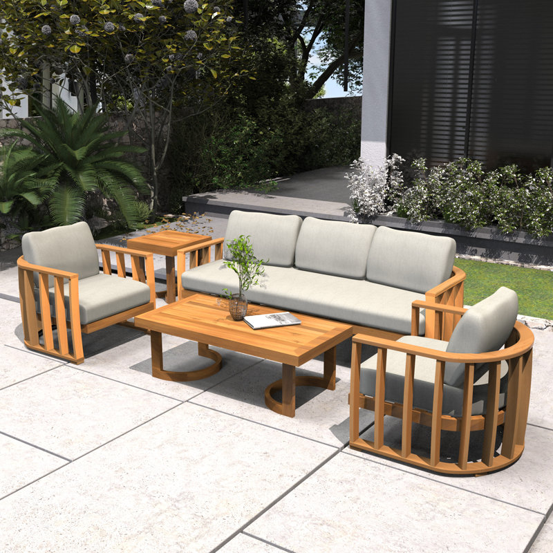 5 Piece Outdoor  Seating Group With Cushions