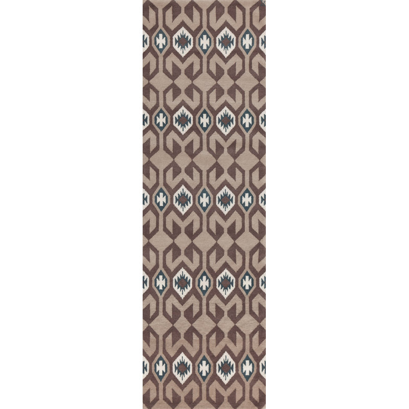 Mesa Wool Geometric Area Rug, Runner 3' x 10'