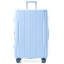 Valise rigide, valises légères en plastique durable avec roulettes doubles, bagage de voyage à carreaux extensible de 24 pouces (bleu ciel)