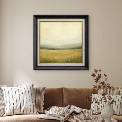 Art mural encadré de qualité supérieure - impression de paysage rétro pour décor de chambre à coucher - 26 po x 36 po