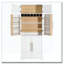 Armoire de cuisine de style campagnard de 78,2 po de hauteur avec 8 tablettes de porte, armoire de rangement avec 4 tablettes réglables, tiroir caché-1238051002