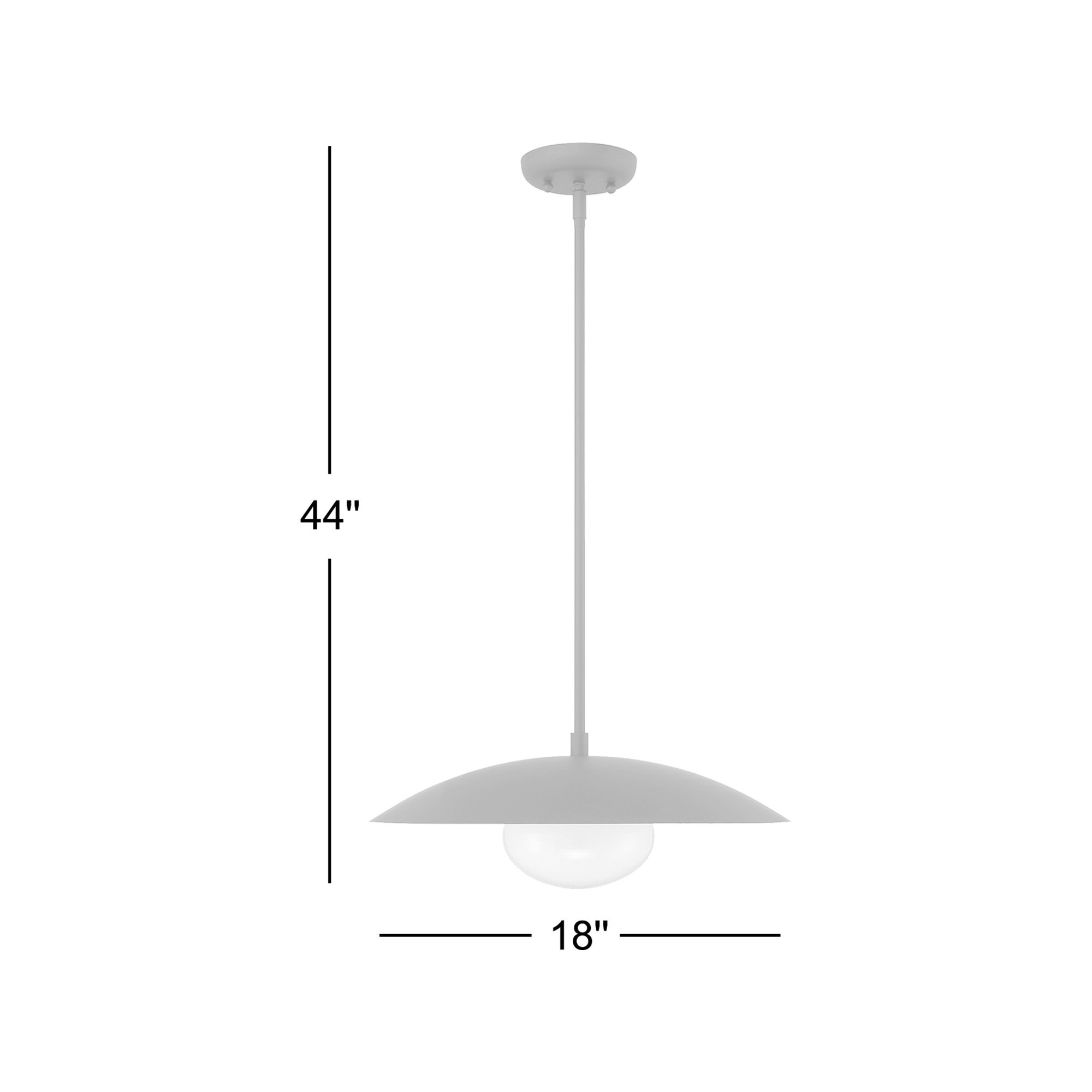 Del Single Light Metal Dimmable Pendant, Brass