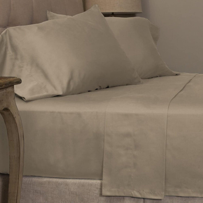 Mosley 200 Thread Count 100% Cotton Percale Sheet Set, Twin Sheet Set with Fitted Sheet and 1 Pillowcase