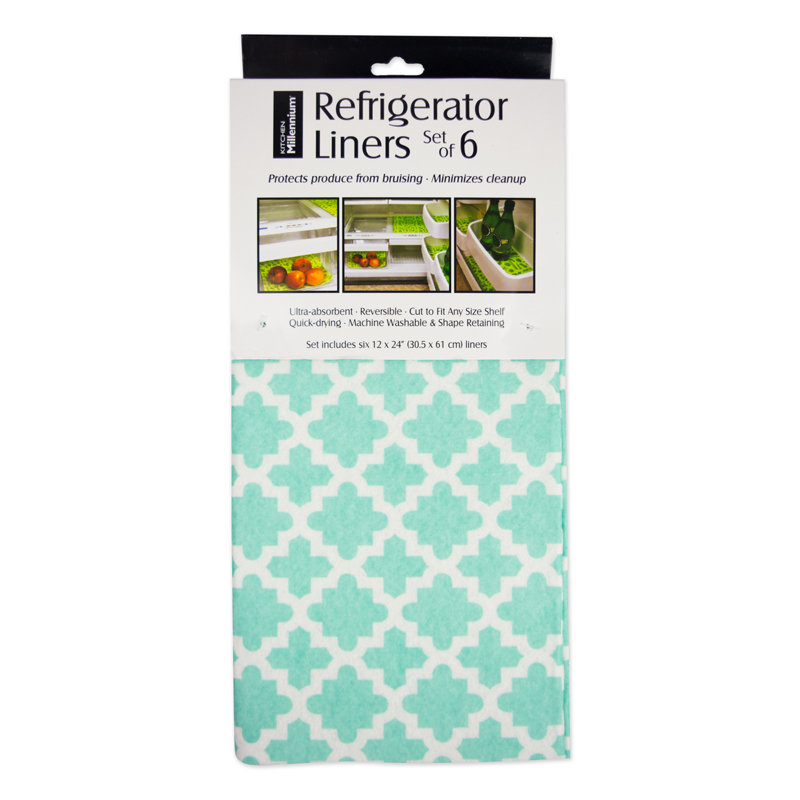 Winston Porter Universal Refrigerator Liner, Aqua