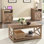 Ensemble de table de salon en bois de grange 3 pièces Chiara