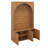 Arched Entryway Hall Tree With Bench And 3 Cabinets, Entryway Coat Rack With 4 Golden Hooks And Top Compartments-1710364339