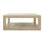 Peking Ming 50" L Square Coffee Table with Weathered Whitewash