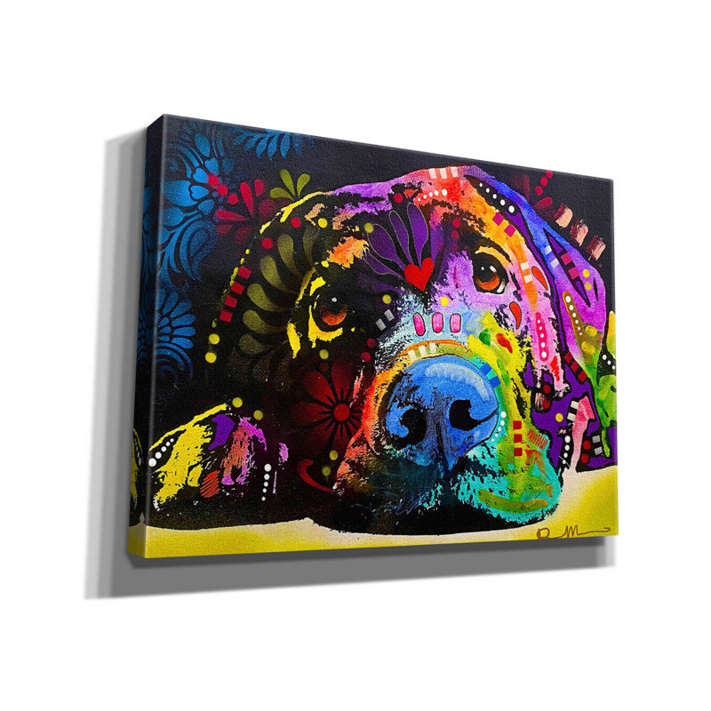 Lying Lab 2 by - Wrapped Canvas Print, 12" H x 16" W x 0.75" D