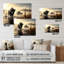 «Gray Buffalo Misty Morning Grazing I», art mural acrylique Buffalo-1010028837
