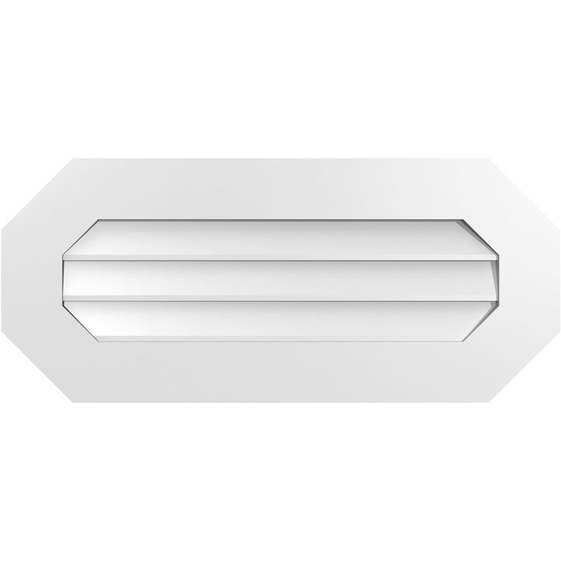 Évent horizontal gondole allongé en surface octogonal Signature, H 14 po x l 32 po x P 1 po