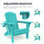 Ensemble de chaises Adirondack en plastique 5 pièces avec table d'appoint et repose-pieds Dalson-95981045