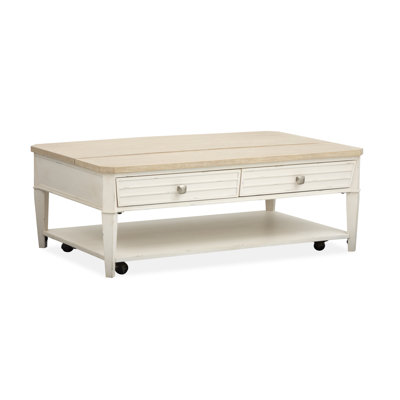 Lift Top Storage Cocktail Table With Casters