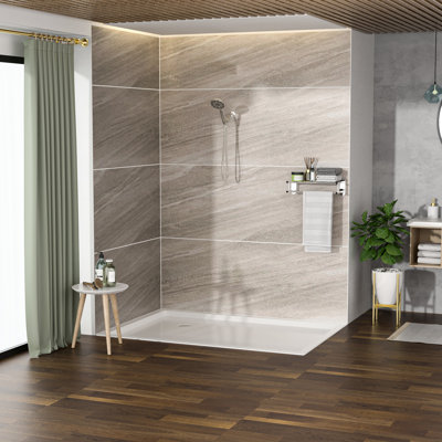 Douche à main 7 en finition nickel brossé - tête de 4,7 po, boyau de 59 po, support réglable pour un plaisir de bain optimal