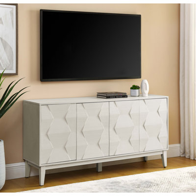 Buffet Mid-Century avec pieds en bois massif