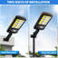 Lampadaires solaires d'extérieur, 160 projecteurs solaires super lumineux étanches 6500K avec capteur de mouvement, angle réglable à 180 °, lumières de sécurité solaires crépusculaires à l'aube pour la cour, l'allée et le parc de stationnement
