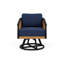 Galloway Swivel Lounge Chair In Tortoiseshell Finish-1732942517