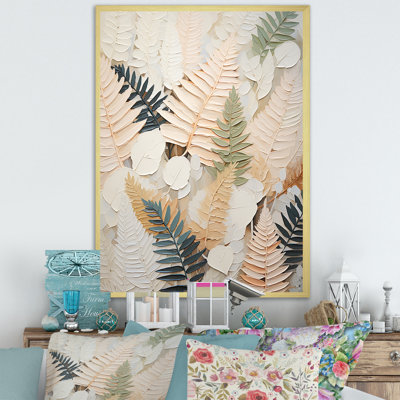 «Golden Ferns Silent Gracefulness» sur toile