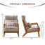 Fauteuils rembourrés en lin l 26 po-103554474