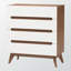 Commode à 4 tiroirs Ferndown en bois de noyer et blanc