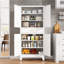 Armoire de rangement pour garde-manger de 71 po de hauteur avec tiroir et tablettes réglables-252584115