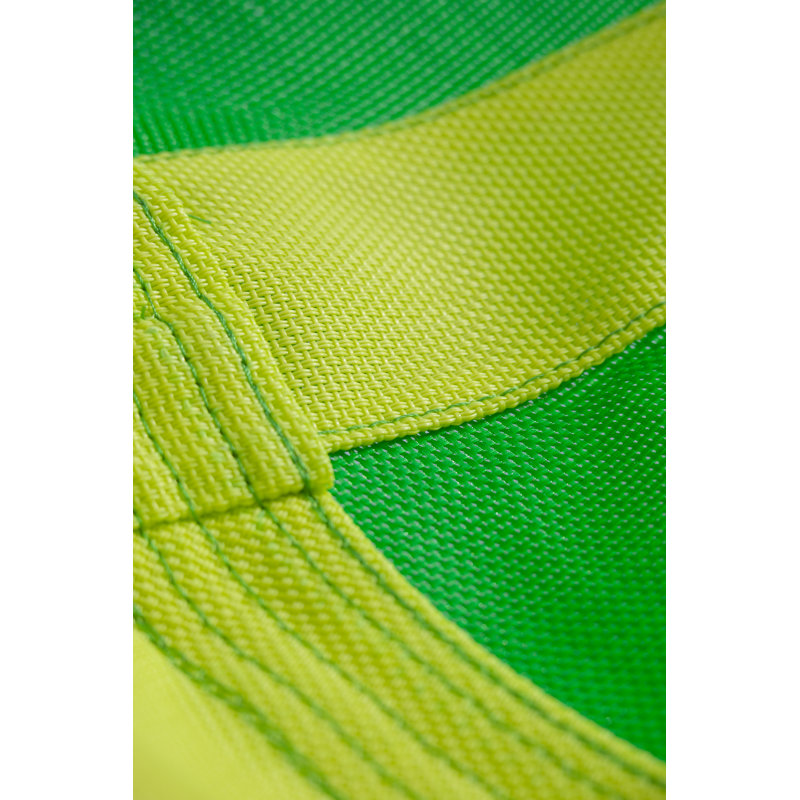 Fabric Saucer Swing with Chains and Hooks, Green/Yellow
