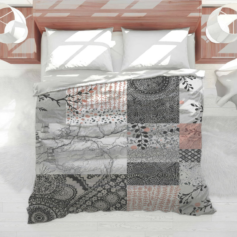 Floral Patchwork Collage Comforter, Twin