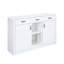Desserte rectangulaire blanche à 3 tiroirs Eann