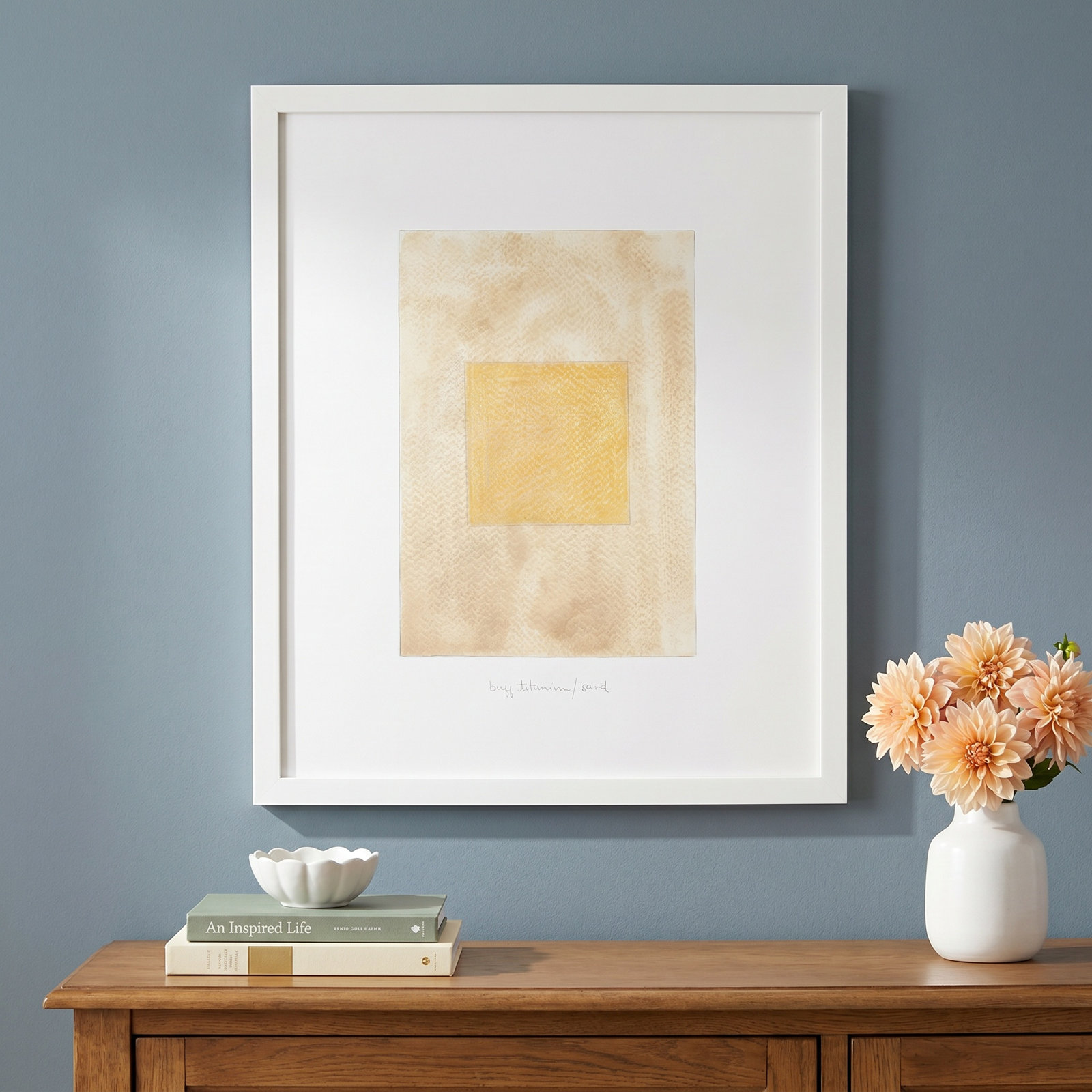 Lamaria "Tonal Shift I" Print by Beth James, 30" H x 24" W x 1.25" D, White Framed