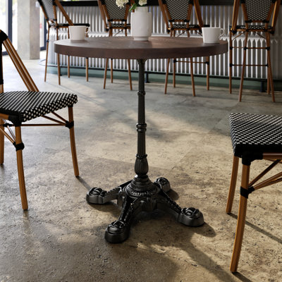 Base de bistro commerciale en fonte pour l'intérieur et l'extérieur