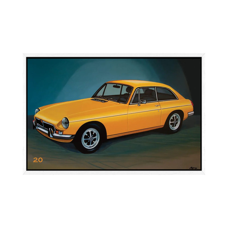 MGB GT 1966 by Paul Meijering - Floater Frame Print on Canvas