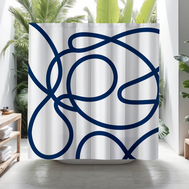 Rideau de douche Coco, Bleu marine
