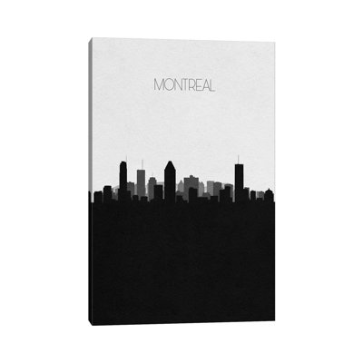 Montreal, Canada City Skyline by Ayse Deniz Akerman - Wrapped Canvas Print