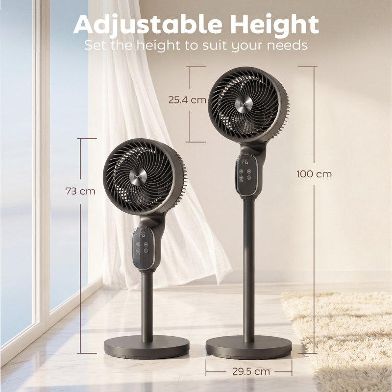 Air Circulator Fan, Black/Silver