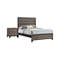 Ensemble de chambre complet, gris et noir, ensemble 2 pièces avec table de chevet-136170063