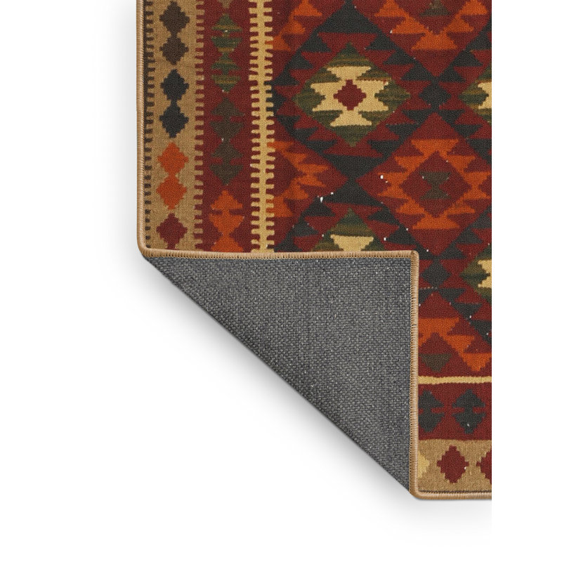 Tapis beige/rouge/brun contemporain, Rectangle 3 pi x 5 pi