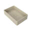 Lavabo de salle de bain rectangulaire en béton 19,68 ", beige et gris, mat, au-dessus du comptoir