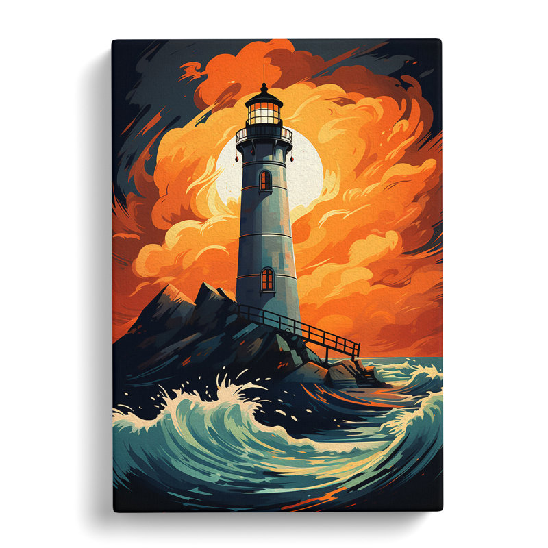 Lighthouse Deco - Print, 50cm H x 35cm W x 3cm D