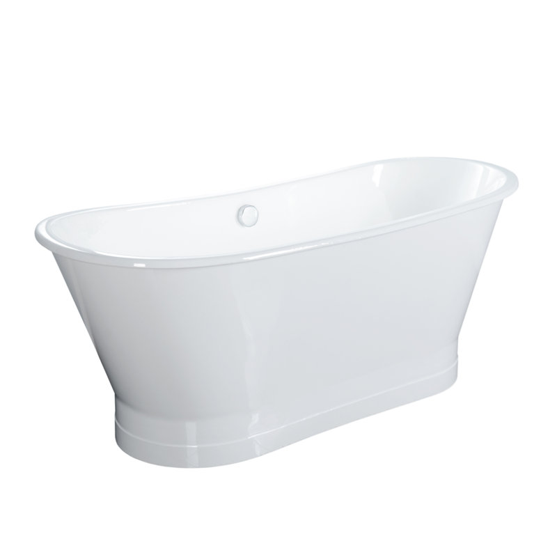 Wakely 67'' x Soaking Cast Iron Bathtub, 28" H x 32" W x 67" L