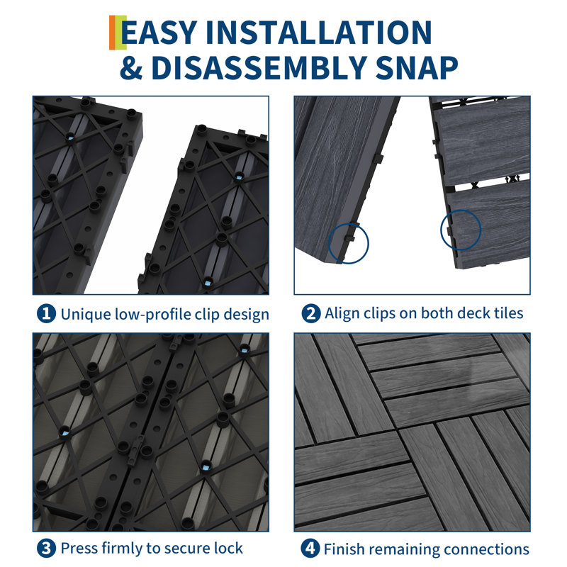 30cm L x 30cm W Interlocking Deck Riser / Shim