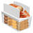 Upgrade Pull Out Bread Slicer For Homemade Bread With Bread Box, Foldable Bread Slicing Guide,Removable Cutting Board, Slice Evenly,(White)