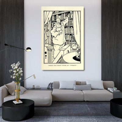 Red Barrel Studio® Beardsley, Aubrey Gallery Wrapped Canvas Art Titled: Pierrot