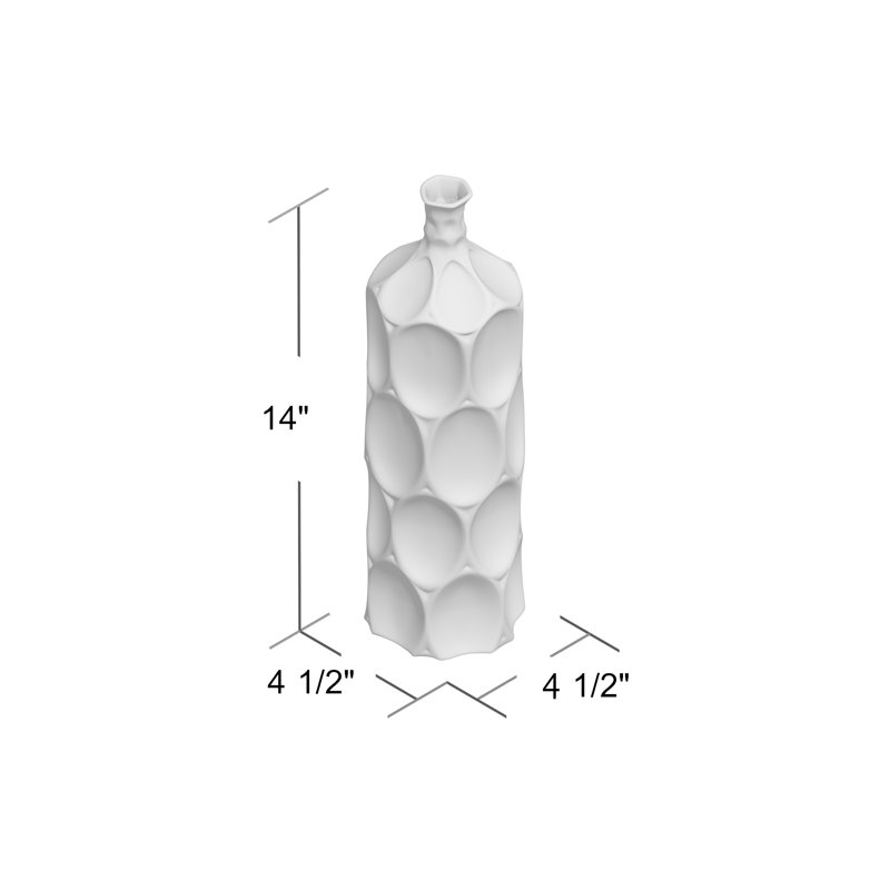 Vase de table 17,75 po Eaglin, H 14 po x l 4,75 po x p 4,75 po, Vert